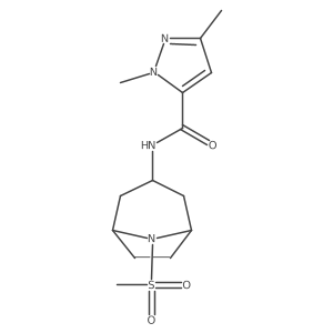 1,3-dimethyl-N-(8-(methylsulfonyl)-8-azabicyclo[3.2.1]octan-3-yl)-1H-pyrazole-5-carboxamide Structure