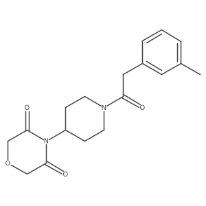 4-(1-(2-(m-Tolyl)acetyl)piperidin-4-yl)morpholine-3,5-dione Structure