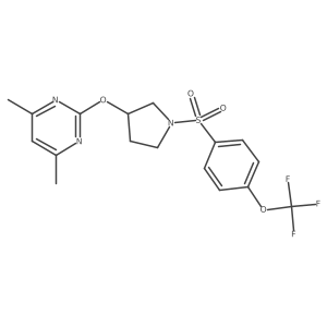 4,6-Dimethyl-2-((1-((4-(trifluoromethoxy)phenyl)sulfonyl)pyrrolidin-3-yl)oxy)pyrimidine Structure