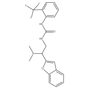 1-(2-(Benzofuran-2-yl)-2-(dimethylamino)ethyl)-3-(2-(trifluoromethyl)phenyl)urea结构式