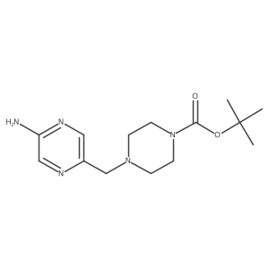 1,1-Dimethylethyl 4-[(5-amino-2-pyrazinyl)methyl]-1-piperazinecarboxylate结构式