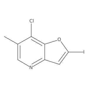 7-Chloro-2-iodo-6-methylfuro[3,2-b]pyridine结构式
