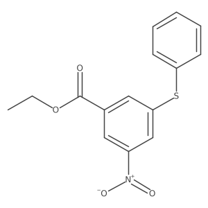 3-Nitro-5-thiophenyl-benzoic acid ethyl ester Structure