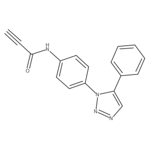 N-(4-(5-phenyl-1H-1,2,3-triazol-1-yl)phenyl)propiolamide结构式