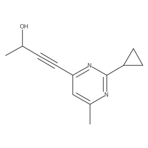 4-(2-Cyclopropyl-6-methylpyrimidin-4-yl)but-3-yn-2-ol Structure