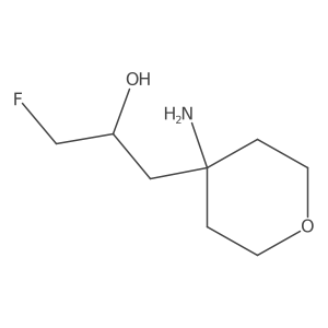1-(4-Aminooxan-4-yl)-3-fluoropropan-2-ol结构式