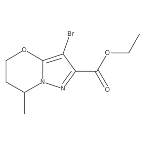 Ethyl 3-bromo-7-methyl-6,7-dihydro-5H-pyrazolo[5,1-B][1,3]oxazine-2-carboxylate结构式