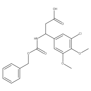 (3R)-3-{[(benzyloxy)carbonyl]amino}-3-(3-chloro-4,5-dimethoxyphenyl)propanoic acid Structure