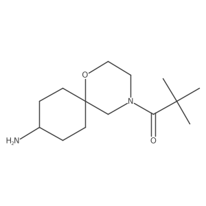 1-{9-Amino-1-oxa-4-azaspiro[5.5]undecan-4-yl}-2,2-dimethylpropan-1-one结构式