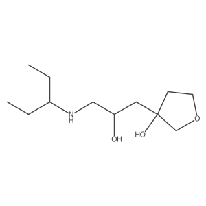 3-{2-Hydroxy-3-[(pentan-3-yl)amino]propyl}oxolan-3-ol Structure