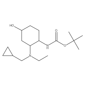 tert-butyl N-{2-[(cyclopropylmethyl)(ethyl)amino]-4-hydroxycyclohexyl}carbamate结构式