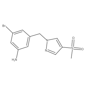3-bromo-5-[(4-methanesulfonyl-1H-pyrazol-1-yl)methyl]aniline结构式