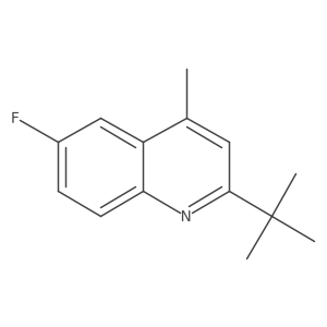 2-Tert-butyl-6-fluoro-4-methylquinoline结构式