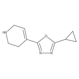4-(5-Cyclopropyl-1,3,4-oxadiazol-2-yl)-1,2,3,6-tetrahydropyridine结构式