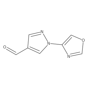 1-(1,3-oxazol-4-yl)-1H-pyrazole-4-carbaldehyde结构式