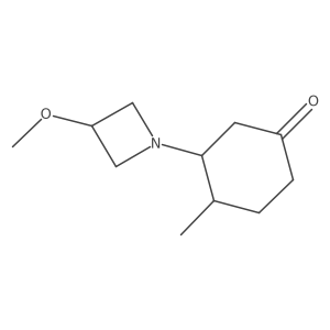 3-(3-Methoxyazetidin-1-yl)-4-methylcyclohexan-1-one结构式
