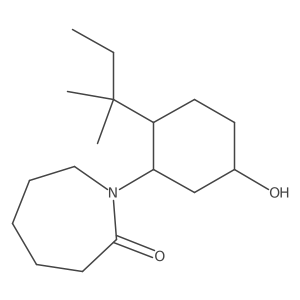 1-[5-Hydroxy-2-(2-methylbutan-2-yl)cyclohexyl]azepan-2-one结构式