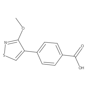 4-(3-Methoxy-1,2-thiazol-4-yl)benzoic acid结构式