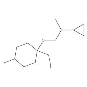 1-(2-Cyclopropylpropoxy)-1-(iodomethyl)-4-methylcyclohexane Structure