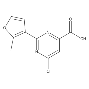 6-Chloro-2-(2-methylfuran-3-yl)pyrimidine-4-carboxylic acid Structure