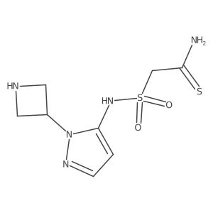 2-{[1-(azetidin-3-yl)-1H-pyrazol-5-yl]sulfamoyl}ethanethioamide结构式