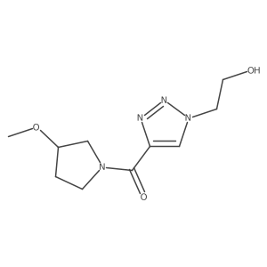 2-[4-(3-methoxypyrrolidine-1-carbonyl)-1H-1,2,3-triazol-1-yl]ethan-1-ol结构式