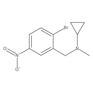 (2-Bromo-5-nitro-benzyl)-cyclopropyl-methyl-amine Structure