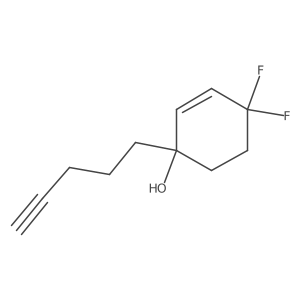 4,4-Difluoro-1-(pent-4-yn-1-yl)cyclohex-2-en-1-ol结构式