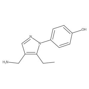 4-[4-(aminomethyl)-5-ethyl-1H-pyrazol-1-yl]phenol结构式