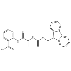 2-[(2S)-2-({[(9H-fluoren-9-yl)methoxy]carbonyl}amino)propanamido]benzoic acid Structure
