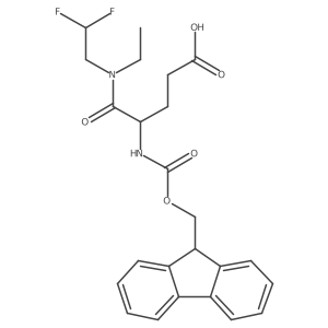 4-[(2,2-difluoroethyl)(ethyl)carbamoyl]-4-({[(9H-fluoren-9-yl)methoxy]carbonyl}amino)butanoic acid Structure