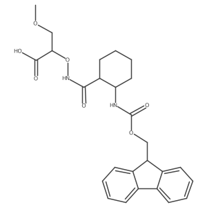 2-({[2-({[(9H-fluoren-9-yl)methoxy]carbonyl}amino)cyclohexyl]formamido}oxy)-3-methoxypropanoic acid Structure
