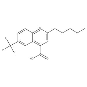 2-Pentyl-6-(trifluoromethyl)quinazoline-4-carboxylic acid结构式