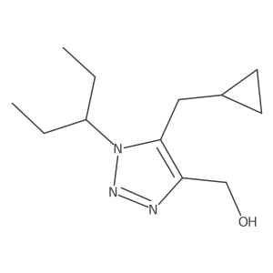 [5-(cyclopropylmethyl)-1-(pentan-3-yl)-1H-1,2,3-triazol-4-yl]methanol结构式