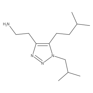 2-[5-(3-methylbutyl)-1-(2-methylpropyl)-1H-1,2,3-triazol-4-yl]ethan-1-amine结构式