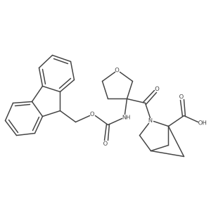 2-[3-({[(9H-fluoren-9-yl)methoxy]carbonyl}amino)oxolane-3-carbonyl]-2-azabicyclo[2.1.1]hexane-1-carboxylic acid结构式