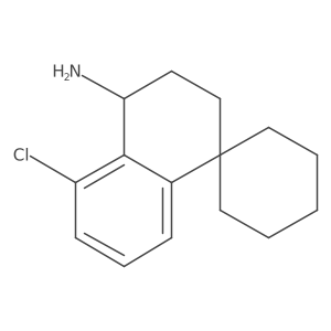 5'-chloro-3',4'-dihydro-2'H-spiro[cyclohexane-1,1'-naphthalene]-4'-amine结构式