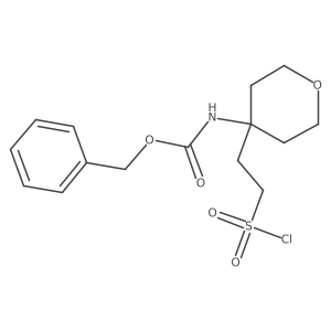 benzyl N-{4-[2-(chlorosulfonyl)ethyl]oxan-4-yl}carbamate Structure