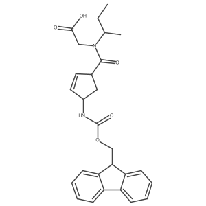 2-[N-(butan-2-yl)-1-[4-({[(9H-fluoren-9-yl)methoxy]carbonyl}amino)cyclopent-2-en-1-yl]formamido]acetic acid结构式
