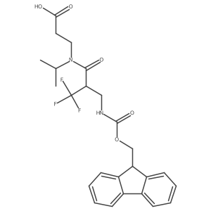 3-{2-[({[(9H-fluoren-9-yl)methoxy]carbonyl}amino)methyl]-3,3,3-trifluoro-N-(propan-2-yl)propanamido}propanoic acid Structure