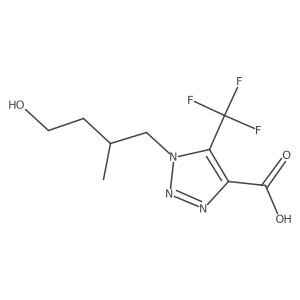 1-(4-hydroxy-2-methylbutyl)-5-(trifluoromethyl)-1H-1,2,3-triazole-4-carboxylic acid结构式