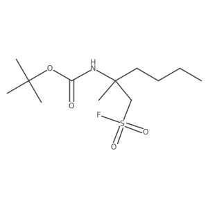 tert-butyl N-[1-(fluorosulfonyl)-2-methylhexan-2-yl]carbamate Structure