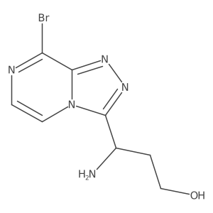 3-Amino-3-{8-bromo-[1,2,4]triazolo[4,3-a]pyrazin-3-yl}propan-1-ol结构式