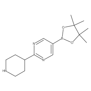2-(Piperidin-4-yl)pyrimidine-5-boronic acid pinacol ester Structure
