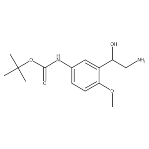 tert-butyl N-{3-[(1S)-2-amino-1-hydroxyethyl]-4-methoxyphenyl}carbamate结构式
