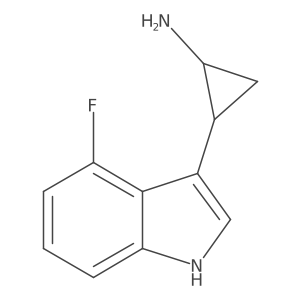 rac-(1R,2S)-2-(4-fluoro-1H-indol-3-yl)cyclopropan-1-amine Structure