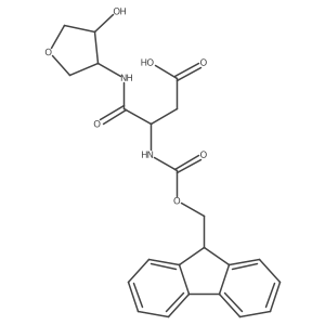 rac-3-({[(9H-fluoren-9-yl)methoxy]carbonyl}amino)-3-{[(3R,4S)-4-hydroxyoxolan-3-yl]carbamoyl}propanoic acid结构式