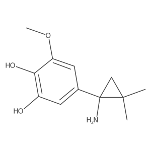 5-(1-Amino-2,2-dimethylcyclopropyl)-3-methoxybenzene-1,2-diol结构式