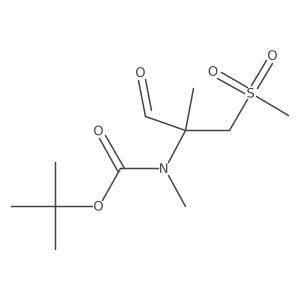 tert-butyl N-(1-methanesulfonyl-2-methyl-3-oxopropan-2-yl)-N-methylcarbamate Structure