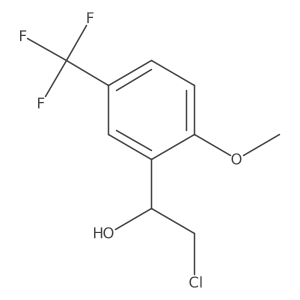 2-Chloro-1-[2-methoxy-5-(trifluoromethyl)phenyl]ethan-1-ol结构式